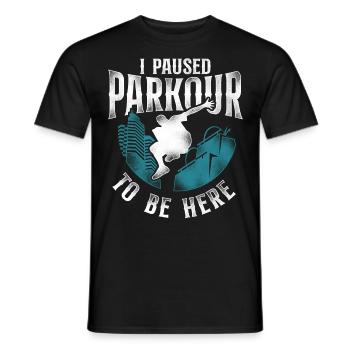 Parkour Free Running Traceur - T-shirt homme - noir - Devant - AI Model Male 178 light (178cm)