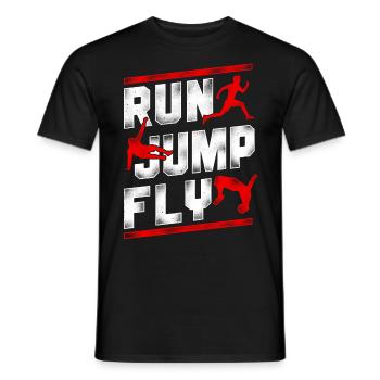Parkour Free Running Traceur - Männer T-Shirt - Schwarz - Vorne - AI Model Male 178 light (178cm)