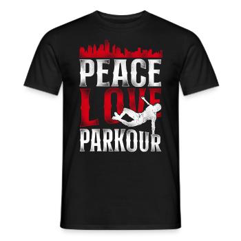 Parkour Free Running Traceur - Männer T-Shirt - Schwarz - Vorne - AI Model Male 178 light (178cm)
