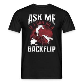 Parkour Free Running Traceur - T-shirt homme - noir - Devant - AI Model Male 178 light (178cm)