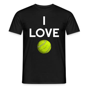 J’adore les fans d’entraînement de club de tennis de tennis - T-shirt homme - noir - Devant - AI Model Male 178 light (178cm)