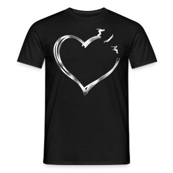 Parkour Free Running Traceur Heart - Men's T-Shirt - black - Front - AI Model Male 178 light (178cm)