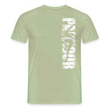 Parkour Free Running Traceur - Männer T-Shirt - Sage - Vorne - AI Model Male 178 light (178cm)