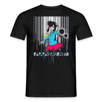 Anime Style Girl Power Geschenkidee - Männer T-Shirt - Schwarz - Vorne - AI Model Male 178 light (178cm)