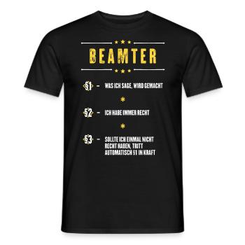 Ich Habe Immer Recht Beamter Beruf Paragraphen - Männer T-Shirt - Schwarz - Vorne - AI Model Male 178 light (178cm)
