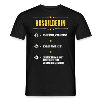 Ich Habe Immer Recht Ausbilderin Beruf Paragraphen - Männer T-Shirt - Schwarz - Vorne - AI Model Male 178 light (178cm)