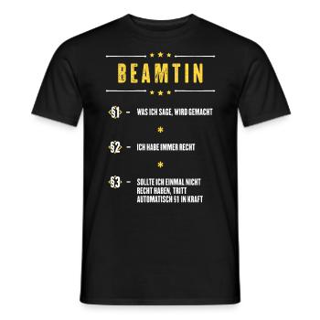 Ich Habe Immer Recht Beamter Beruf Paragraphen - Männer T-Shirt - Schwarz - Vorne - AI Model Male 178 light (178cm)