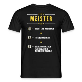 Ich Habe Immer Recht Meister Beruf Paragraphen - Männer T-Shirt - Schwarz - Vorne - AI Model Male 178 light (178cm)