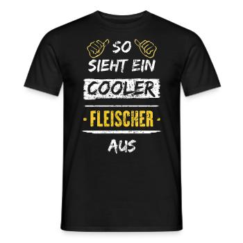 So Sieht Ein Cooler Fleischer Aus Arbeitsshirt - Männer T-Shirt - Schwarz - Vorne - AI Model Male 178 light (178cm)
