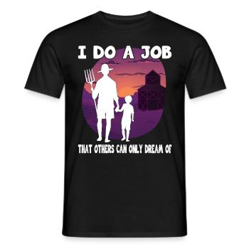 Un travail Bauer dont les autres ne peuvent que rêver d’agriculteur - T-shirt homme - noir - Devant - AI Model Male 178 light (178cm)
