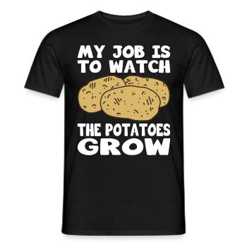 Bauer Regardez les pommes de terre grandir agriculteur - T-shirt homme - noir - Devant - AI Model Male 178 light (178cm)