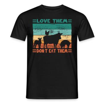 Agriculteur Aimez-les Ne les mangez pas Agriculteur - T-shirt homme - noir - Devant - AI Model Male 178 light (178cm)