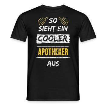 So Sieht Ein Cooler Apotheker Aus Arbeitsshirt - Männer T-Shirt - Schwarz - Vorne - AI Model Male 178 light (178cm)