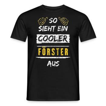 So Sieht Ein Cooler Förster Aus Arbeitsshirt - Männer T-Shirt - Schwarz - Vorne - AI Model Male 178 light (178cm)