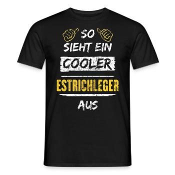 So Sieht Ein Cooler Estrichleger Aus Arbeitsshirt - Männer T-Shirt - Schwarz - Vorne - AI Model Male 178 light (178cm)