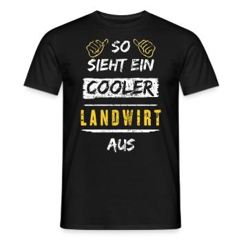 So Sieht Ein Cooler Landwirt Aus Arbeitsshirt - Männer T-Shirt - Schwarz - Vorne - AI Model Male 178 light (178cm)