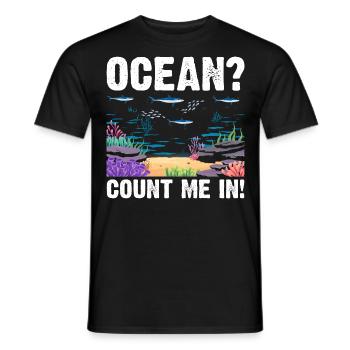Ocean Zooologist Marine Biologist Marine Marine Biology - Men's T-Shirt - black - Front - AI Model Male 178 light (178cm)