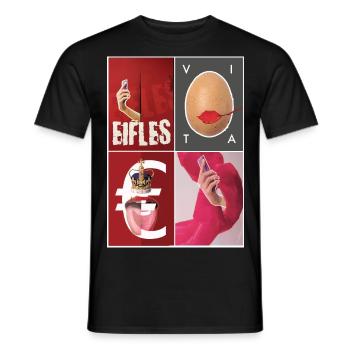 zusammen, 2022 Werke von Massimiliano Sbrescia - Männer T-Shirt - Schwarz - Vorne - AI Model Male 178 light (178cm)