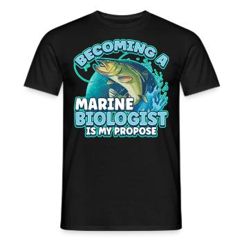 Devenir un futur biologiste marin est ma proposition - T-shirt homme - noir - Devant - AI Model Male 178 light (178cm)