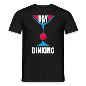 Jour Dinking Drôle Martini Pickleball - T-shirt homme - noir - Devant - AI Model Male 178 light (178cm)