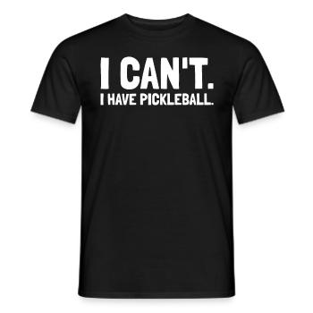 Je ne peux pas avoir pickleball - T-shirt homme - noir - Devant - AI Model Male 178 light (178cm)