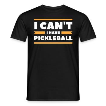 Je ne peux pas avoir pickleball - T-shirt homme - noir - Devant - AI Model Male 178 light (178cm)