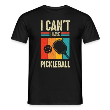 Je ne peux pas, j’ai du pickleball - T-shirt homme - noir - Devant - AI Model Male 178 light (178cm)