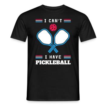 Je ne peux pas avoir pickleball - T-shirt homme - noir - Devant - AI Model Male 178 light (178cm)