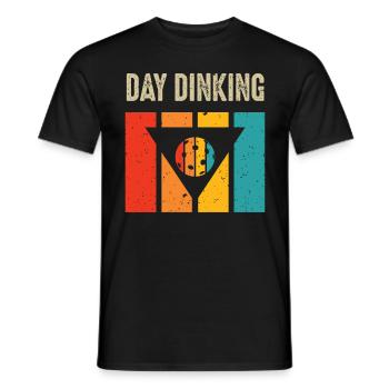 Jour Dinking Drôle Martini Pickleball - T-shirt homme - noir - Devant - AI Model Male 178 light (178cm)