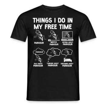 Parkour Free Running Traceur - Männer T-Shirt - Schwarz - Vorne - AI Model Male 178 light (178cm)