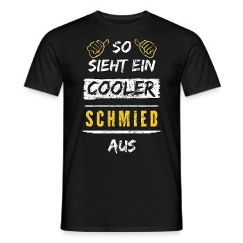 So Sieht Ein Cooler Schmied Aus Arbeitsshirt - Männer T-Shirt - Schwarz - Vorne - AI Model Male 178 light (178cm)