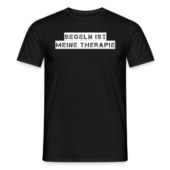 Segeln - Segeln ist meine Therapie - Männer T-Shirt - Schwarz - Vorne - AI Model Male 178 light (178cm)