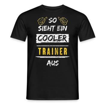 So Sieht Ein Cooler Trainer Aus Arbeitsshirt - Männer T-Shirt - Schwarz - Vorne - AI Model Male 178 light (178cm)