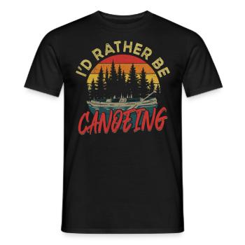 Canoe Canoeing Vintage Retro I'd - Men's T-Shirt - black - Front - AI Model Male 178 light (178cm)