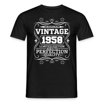 Vintage 1958 Original Limited Edition - Männer T-Shirt - Schwarz - Vorne - AI Model Male 178 light (178cm)