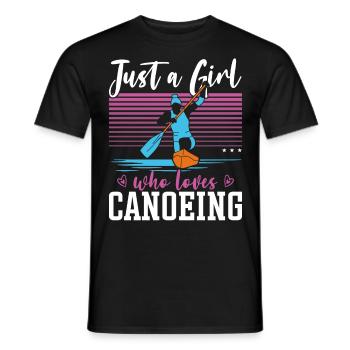 Canoë Canoë Fille Juste Une Fille - T-shirt homme - noir - Devant - AI Model Male 178 light (178cm)