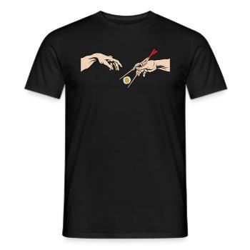 Baguettes à Sushi Japon Anime Maki Sushi - T-shirt homme - noir - Devant - AI Model Male 178 light (178cm)