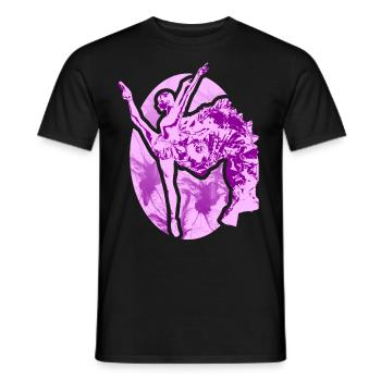 Ballerina tanzen sport bewegung verein hobby musik - Männer T-Shirt - Schwarz - Vorne - AI Model Male 178 light (178cm)