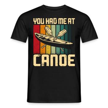 Canoe Canoeing Vintage Retro You - Men's T-Shirt - black - Front - AI Model Male 178 light (178cm)