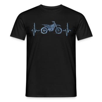 Moto Heartbeat Motocycliste - T-shirt homme - noir - Devant - AI Model Male 178 light (178cm)