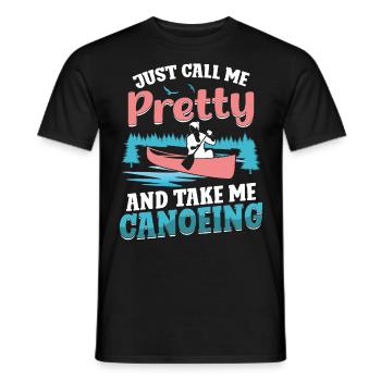 Canoë Canoë Fille Appelez-moi - T-shirt homme - noir - Devant - AI Model Male 178 light (178cm)