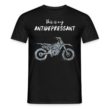 Moto MotoCycliste Motard Motard - T-shirt homme - noir - Devant - AI Model Male 178 light (178cm)
