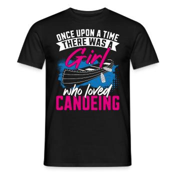 Canoe Canoeing Girl Once Upon A - Men's T-Shirt - black - Front - AI Model Male 178 light (178cm)