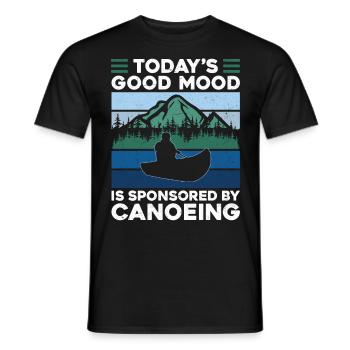 Canoe Canoeing Vintage Retro - Männer T-Shirt - Schwarz - Vorne - AI Model Male 178 light (178cm)