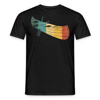 Canoe Canoeing Retro Vintage - Männer T-Shirt - Schwarz - Vorne - AI Model Male 178 light (178cm)