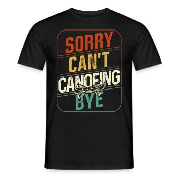 Canoe Canoeing Retro Vintage Sorry - Men's T-Shirt - black - Front - AI Model Male 178 light (178cm)