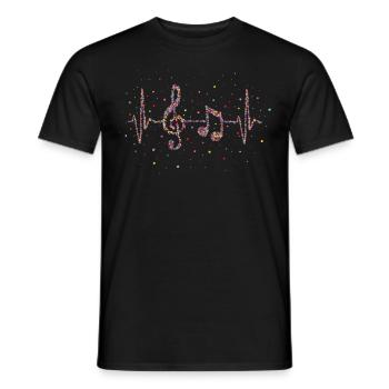 Music Key Professeur de musique École de musique - T-shirt homme - noir - Devant - AI Model Male 178 light (178cm)