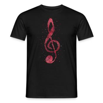 Orkest Koor Musici Bladmuziek Toets - Heren T-shirt - zwart - Voor - AI Model Male 178 light (178cm)