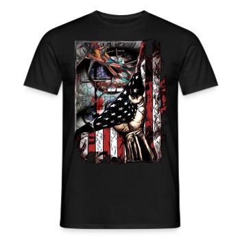 Conception pour les employés de l’Église cool dire vrai - T-shirt homme - noir - Devant - AI Model Male 178 light (178cm)
