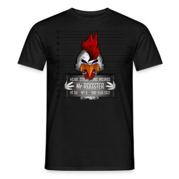 Mr Rooster - Men's T-Shirt - black - Front - AI Model Male 178 light (178cm)